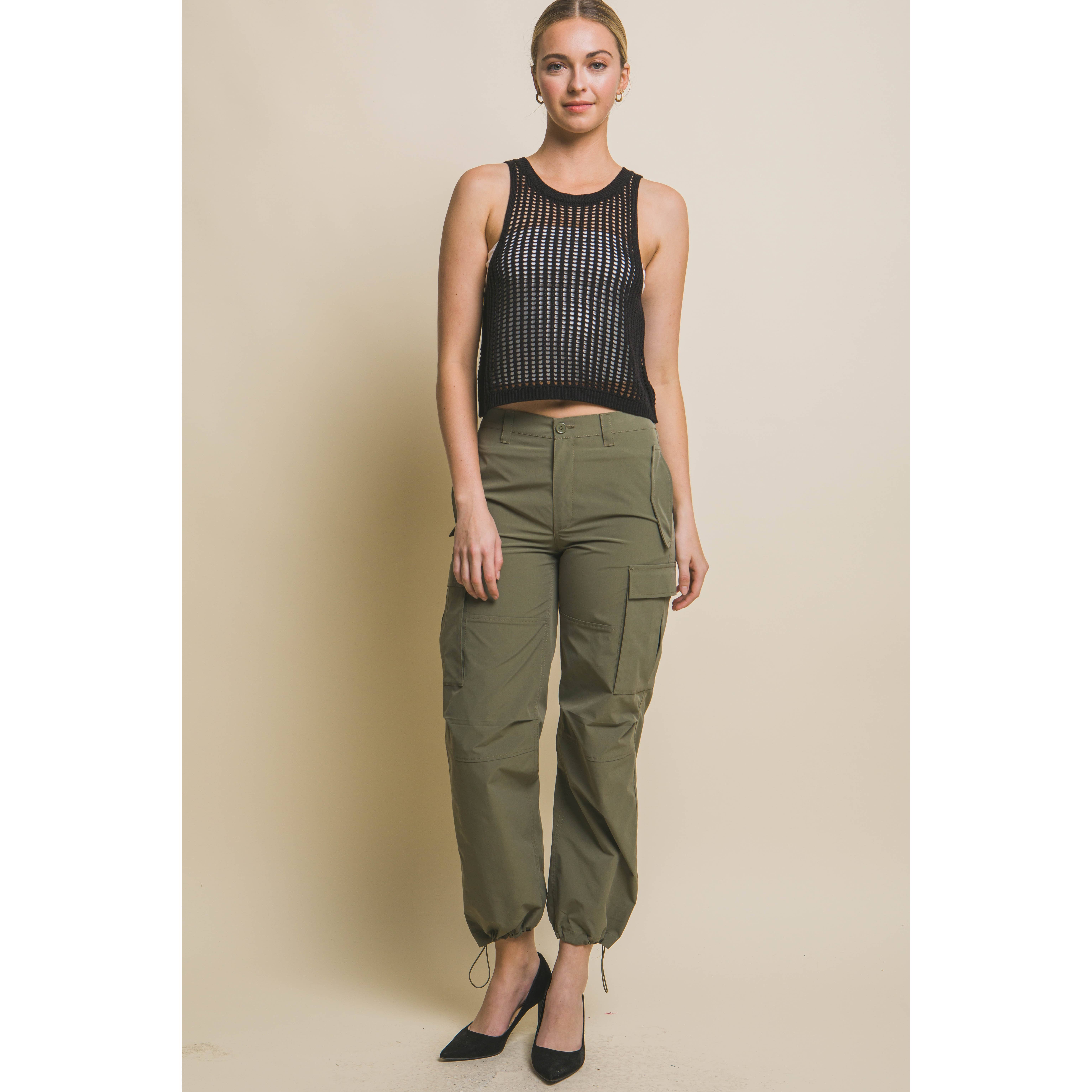 Paperdoll – Großhandel Strickoberteil – Damen – ÄRMELLOSES TANKPULLOVERTOP MIT OFFENEM STRICK12