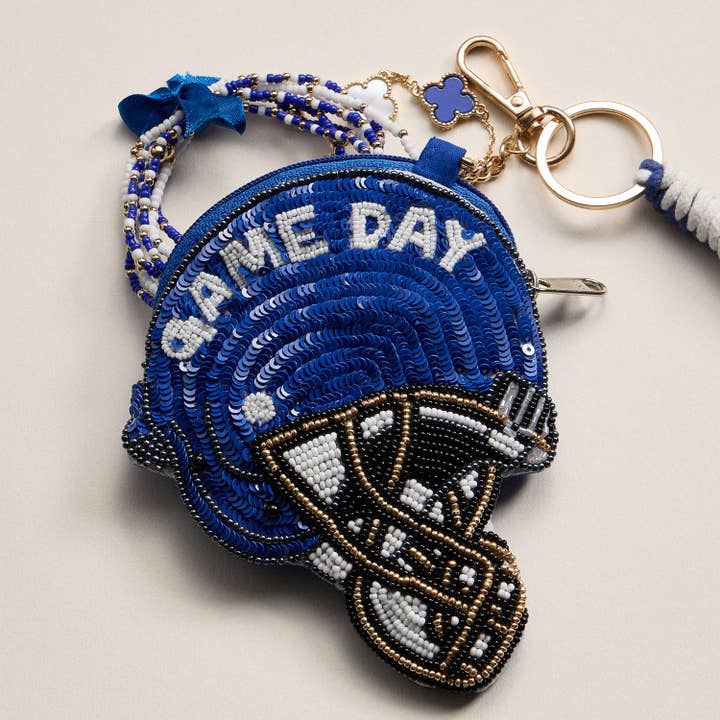 Frem - Wholesale Keychain - Women's - Game Day Beaded Helmet Keychain Pouch – Team Colors27