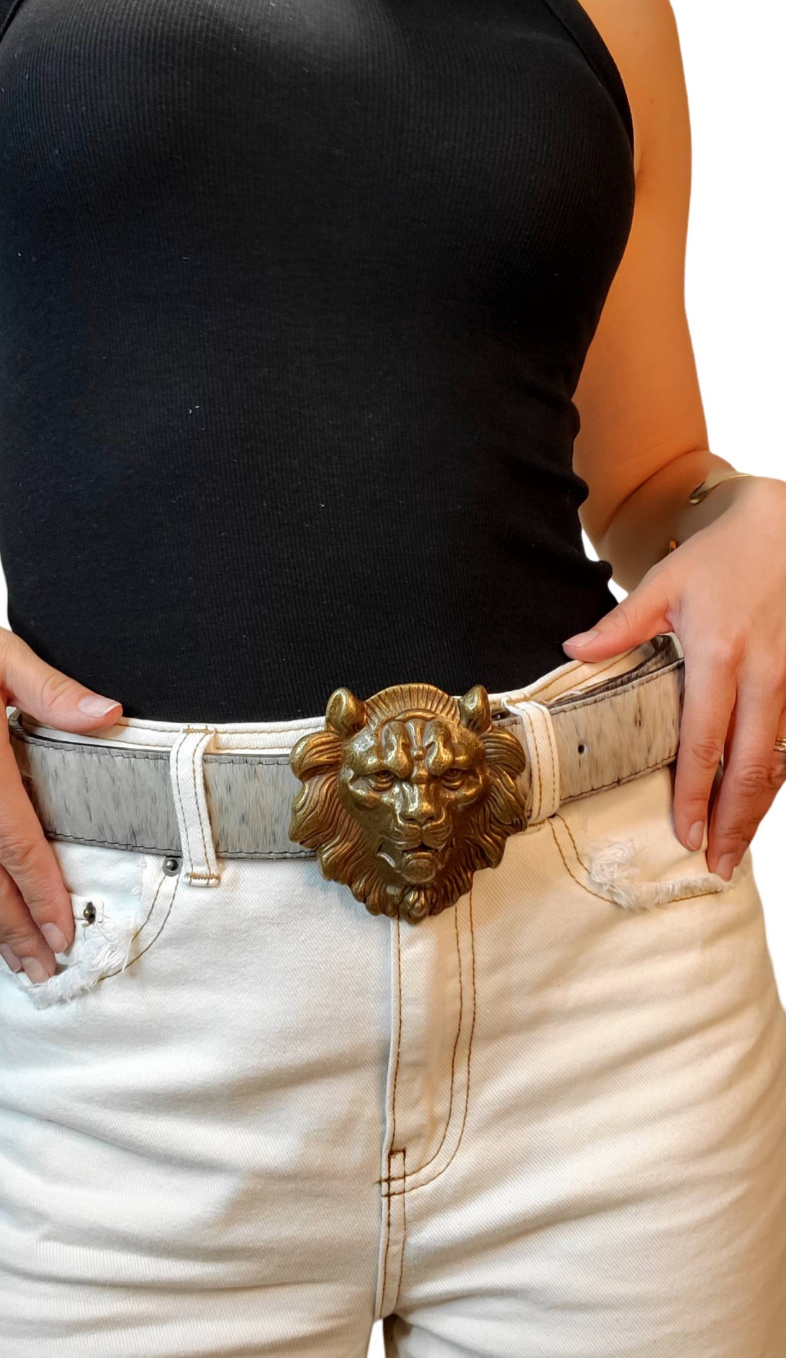 Charlie Leather - Vendita all'ingrosso Fibbia per cintura - Unisex - Fibbia a Testa di Leone0