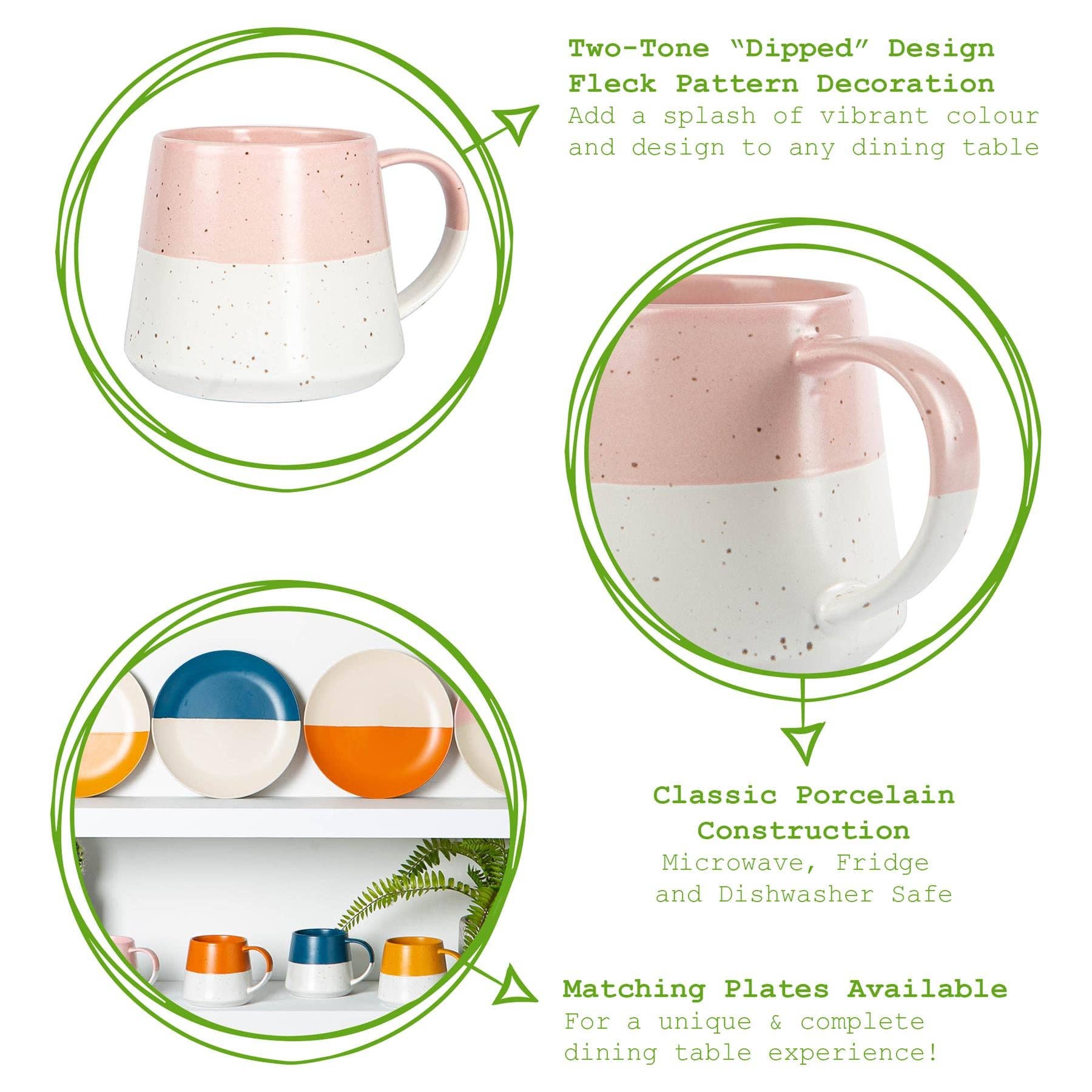 Rinkit Ltd - Venta al por mayor Taza - Nicola Spring - Taza de cerámica para café (370 ml), color rosa4