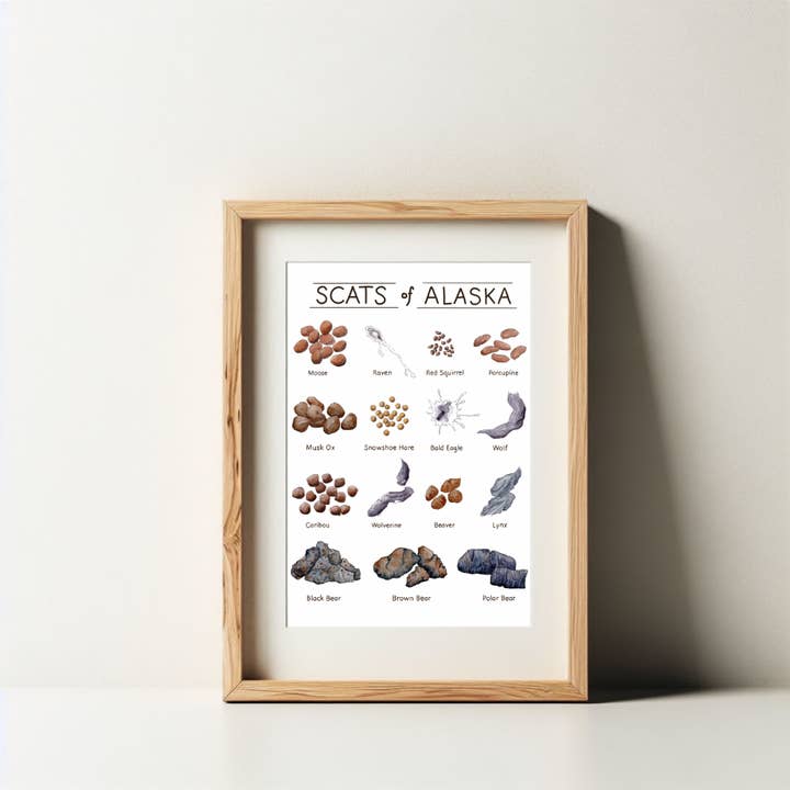 Tiny Nest Studio - Wholesale Art Print - Scat of Alaska Art Print