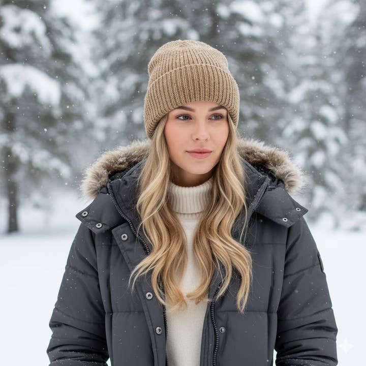 Cardigan Knit Beanie for wholesale by Choice Alpaca Products