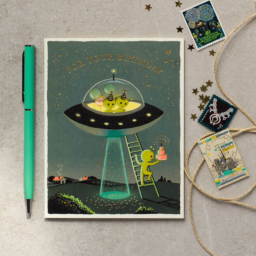 JooJoo Paper – wholesale Birthday card – Aliens Birthday Card1