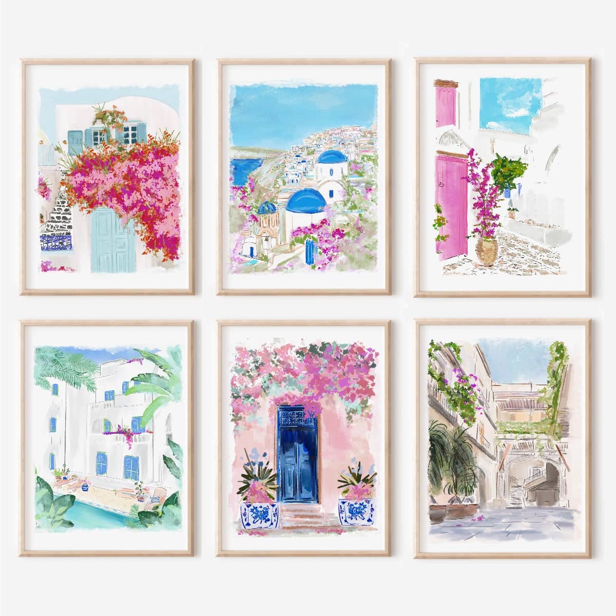 Rebecca Illustrated - Wholesale Art Print - MYKONOS - Art Print2