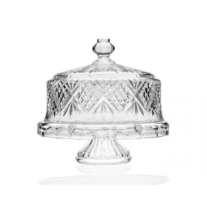 Godinger - Wholesale Cake Stand - Dublin Crystal Footed Cake Dome
