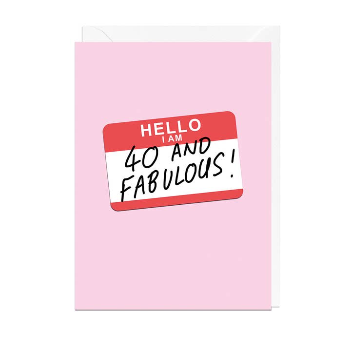 40 OCH FANTASTISKT Åldersfödelsedagskort för wholesale av Jolly Awesome