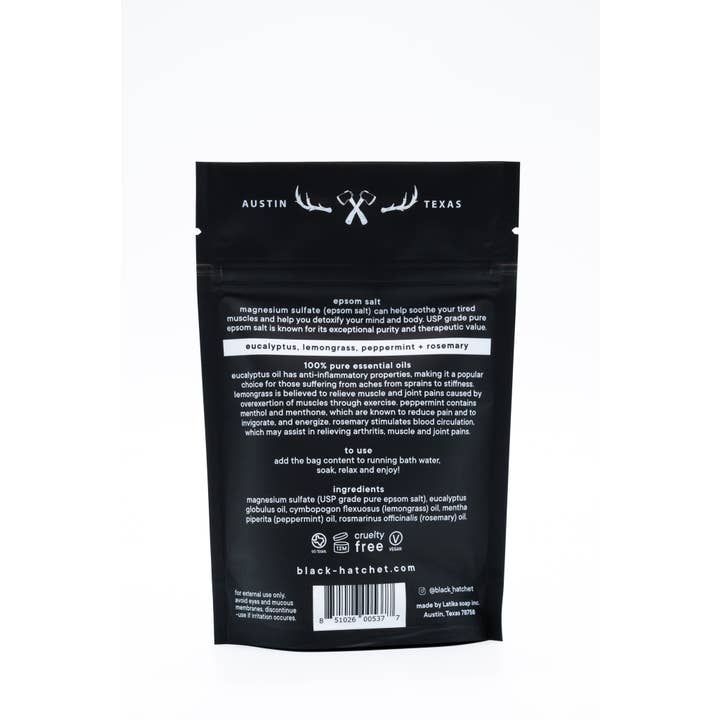 Latika Beauty - Wholesale Bath Salts - Father's Day ❤️Black Hatchet Muscle Bath Salt ⚫ Gift for Men