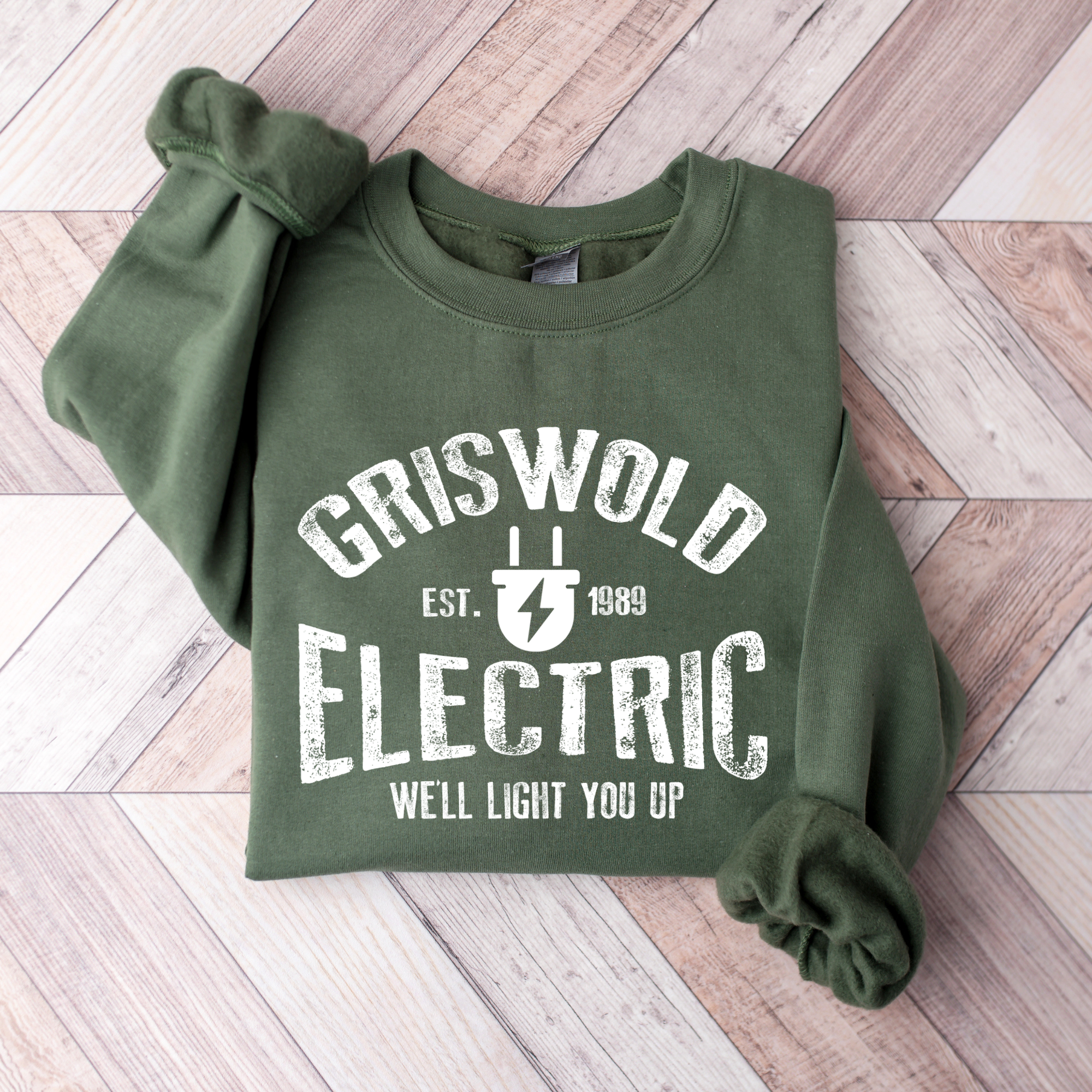 Rustic Radiance - Wholesale Graphic Sweatshirt - Women's - GRISWOLD ELECTRIC - CHRISTMAS1