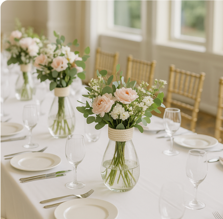 Noah Decoration - Vente Vases - Vase en verre transparent en corde de chanvre -6