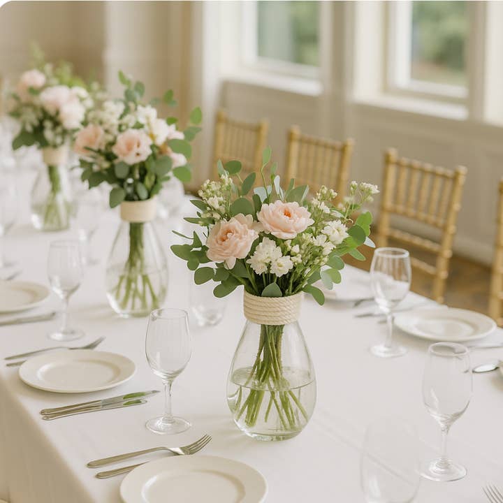 Noah Decoration - Wholesale Vase - Hemp Rope Clear Glass Vase -6