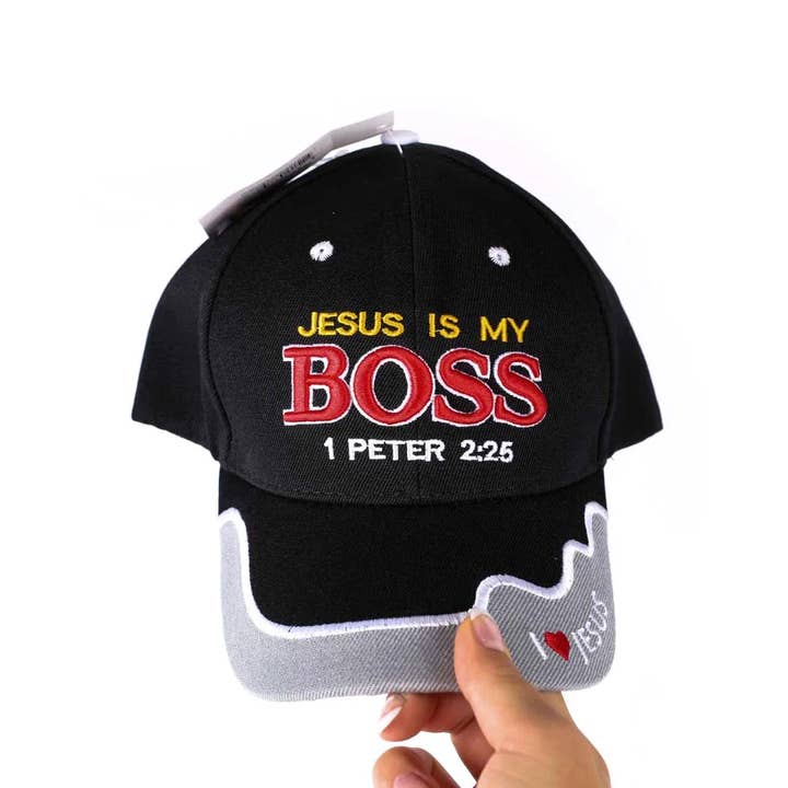 Swanson Christian Products - Wholesale Baseball Cap - Unisex - Hat - Black - Jesus Is My Boss3