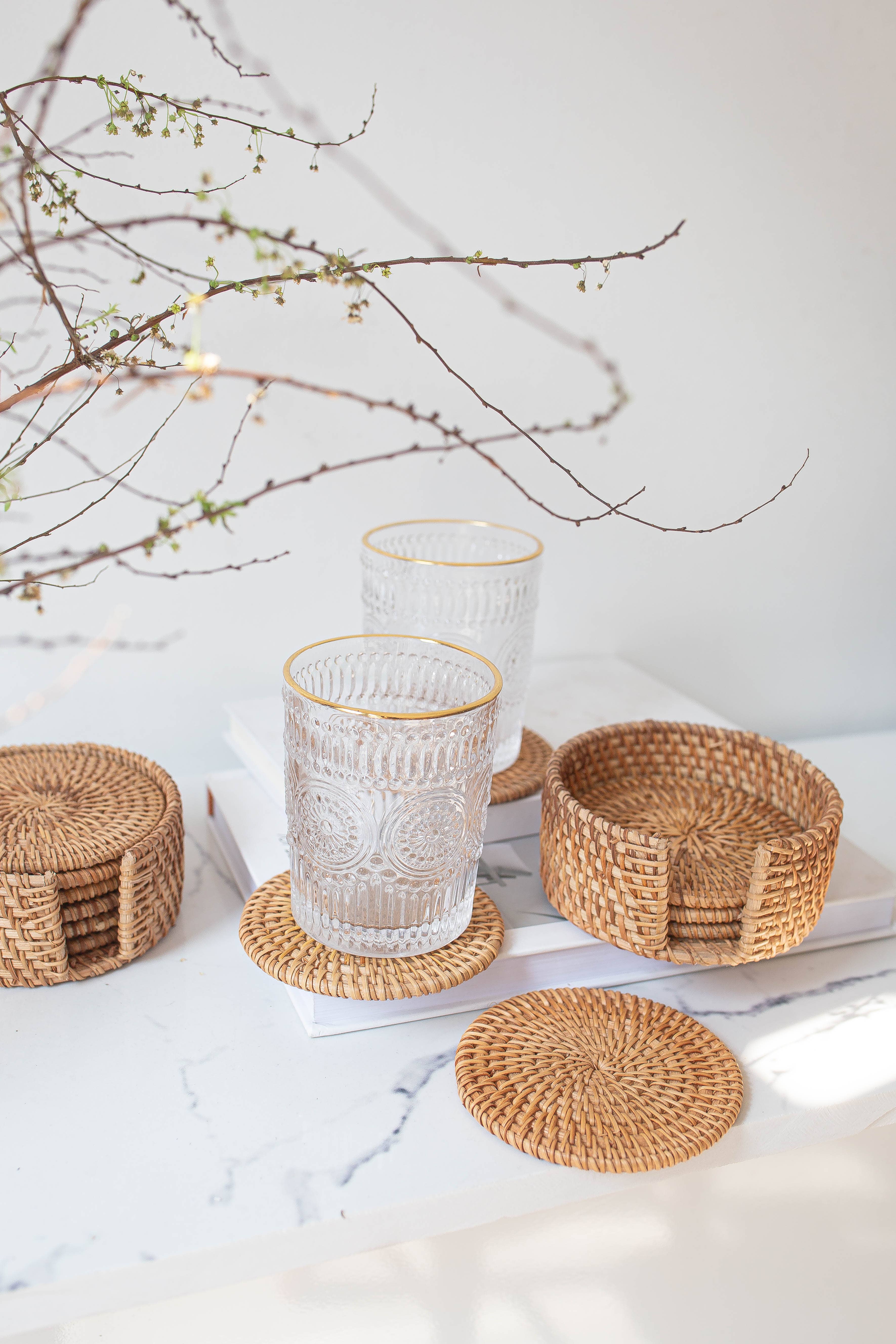 Tonkin Handicraft - Wholesale Coasters - Set of 6 rattan coasters8