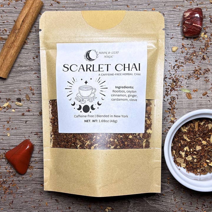 Scarlet Chai: An Herbal Rooibos Chai for wholesale by Moon & Leaf Magic