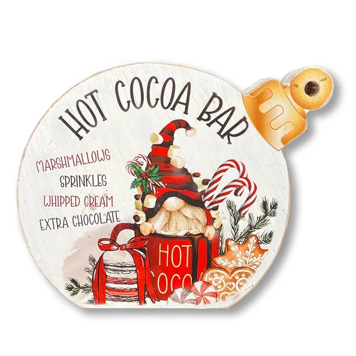 Ornament Sitter Hot Cocoa Gnome Christmas Decor for wholesale by Jarmz Designs