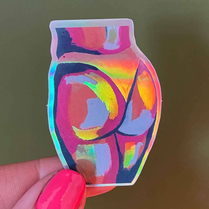 Holographic Butt Sticker for wholesale by Georgie Web Art