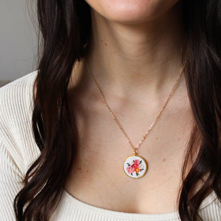 The Watermark Design - Wholesale Pendant/Charm Necklace - Lily of the Valley, May Birth Flower Necklace3