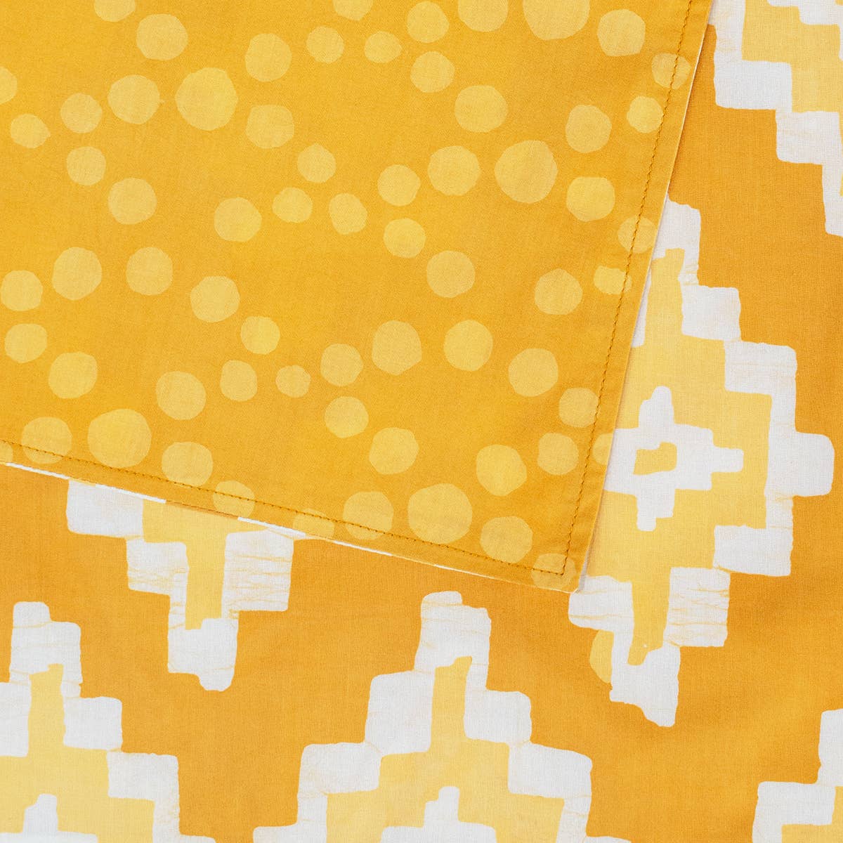 Global Mamas - Wholesale Table Runner - Table Runner-Short: Ikat - Gold-Organic4