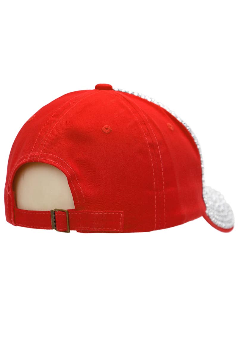 Cap Zone – wholesale Baseballkeps - Dam – Full Bling Rhinestone Twill Bomullsbasebollkeps11
