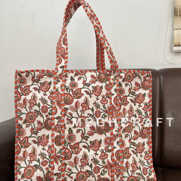 Meghcraft - Wholesale Tote Bag - Women's - Assorted Cotton Quilted Multipurpose Tote Bag | Beach Bag15