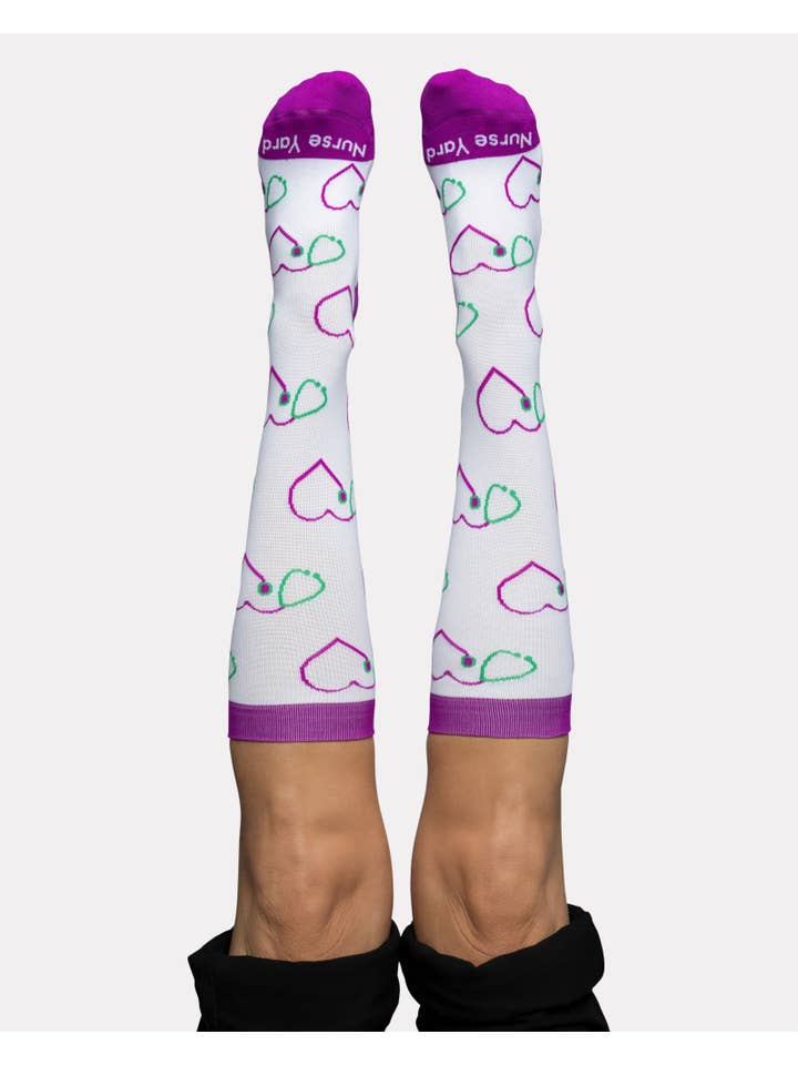 Nurse Yard - Wholesale Socks - Unisex - HERO - Valentine Graduated Compression Socks (20-30mmHg)