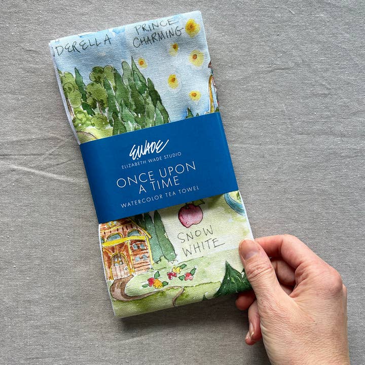 Elizabeth Wade Studio - Wholesale Tea Towel - Once Upon a Time Princess Tea Towel2