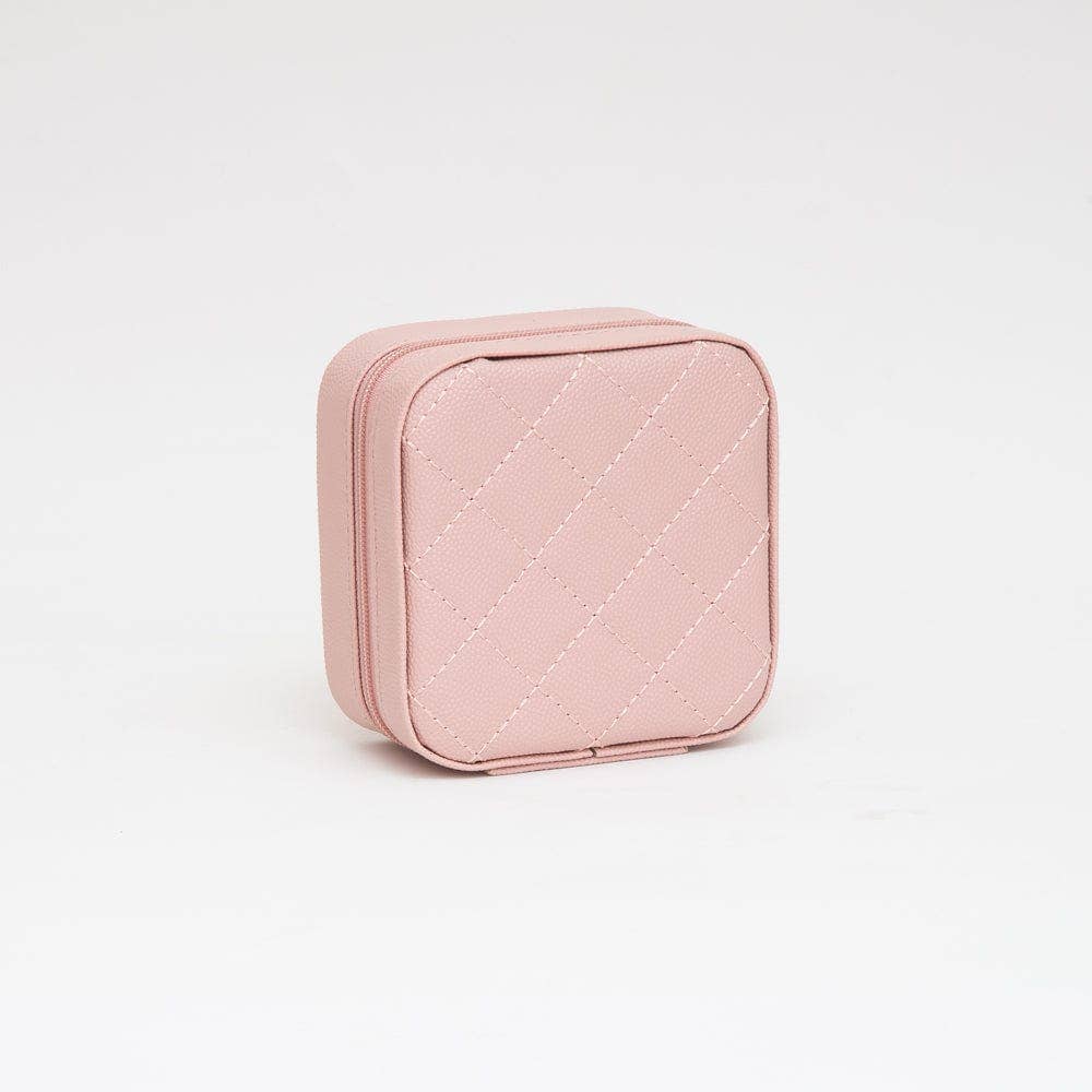 MiMi Wholesale - Wholesale Jewelry Box/Organizer - TG10707 Quilted Zip Around Square Jewelry Box4