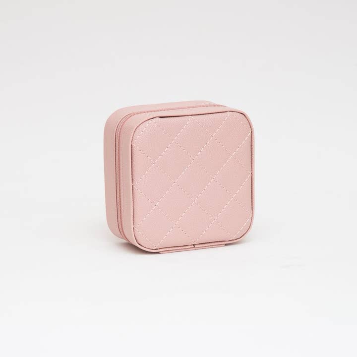 MiMi Wholesale - Wholesale Jewelry Box/Organizer - TG10707 Quilted Zip Around Square Jewelry Box4