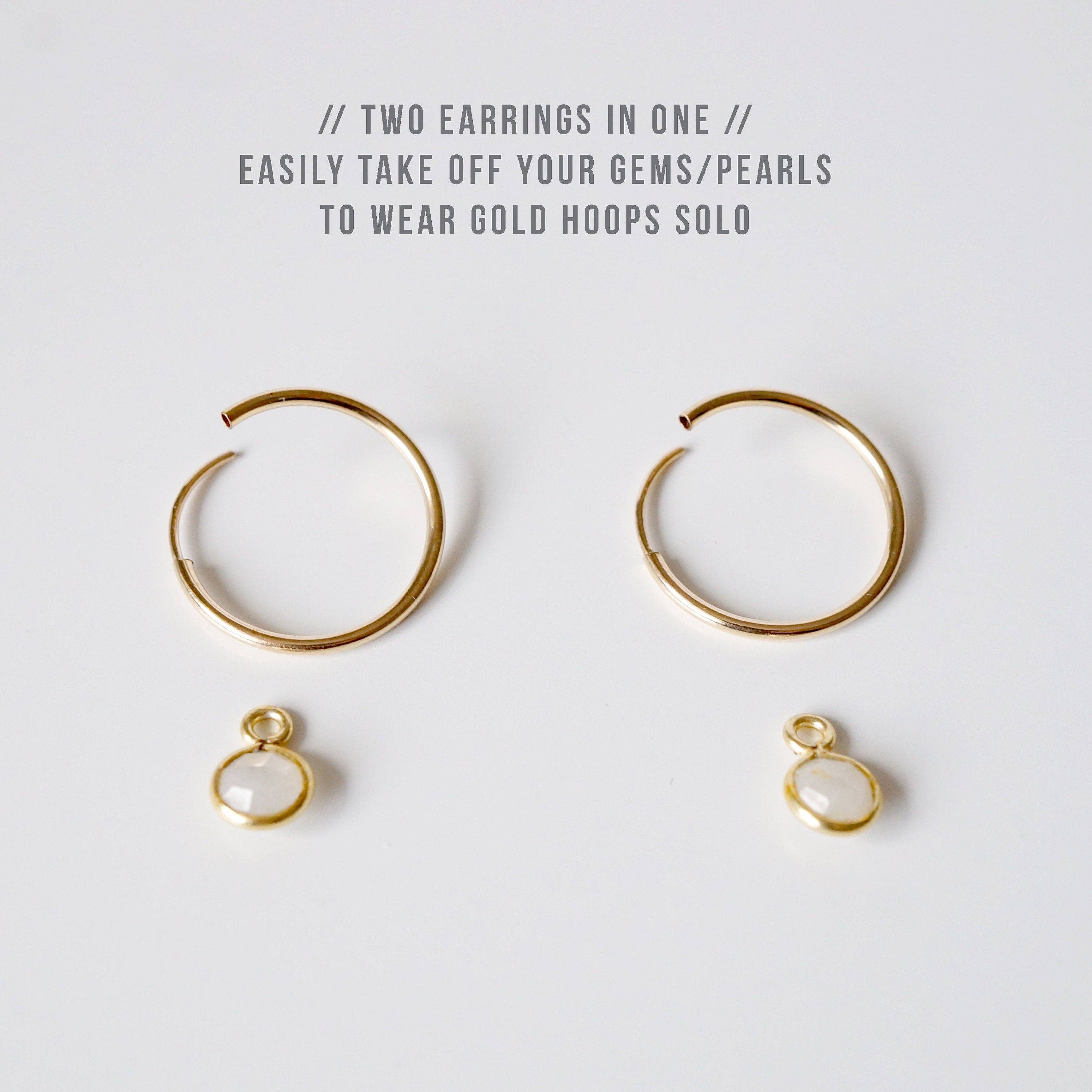 Hunter & Trove - Wholesale Hoop Earrings - Onyx 14K Gold Fill Hoop Earrings (Valais)5