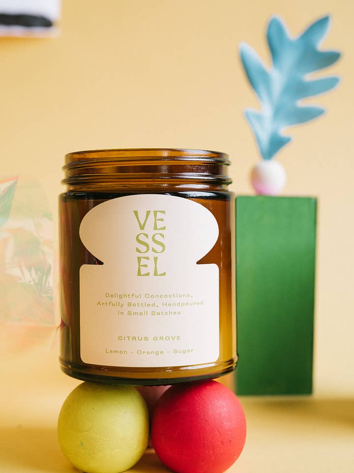 Citrus Grove Candle for wholesale by Vessel Candle Co