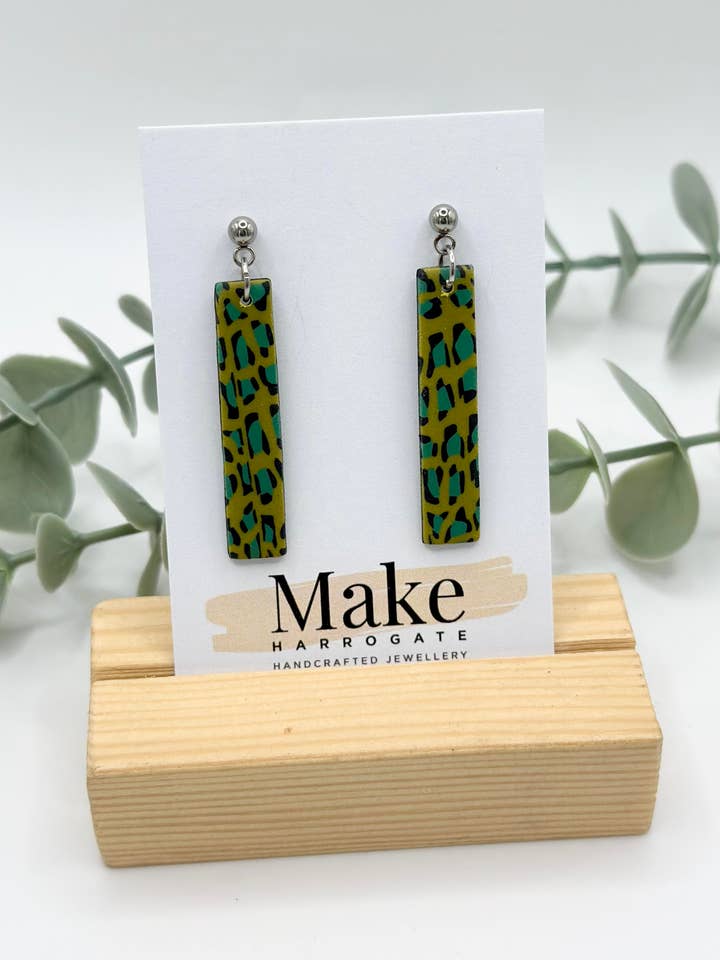 Lime Leopard Print - The Rectangle for wholesale by Make Harrogate