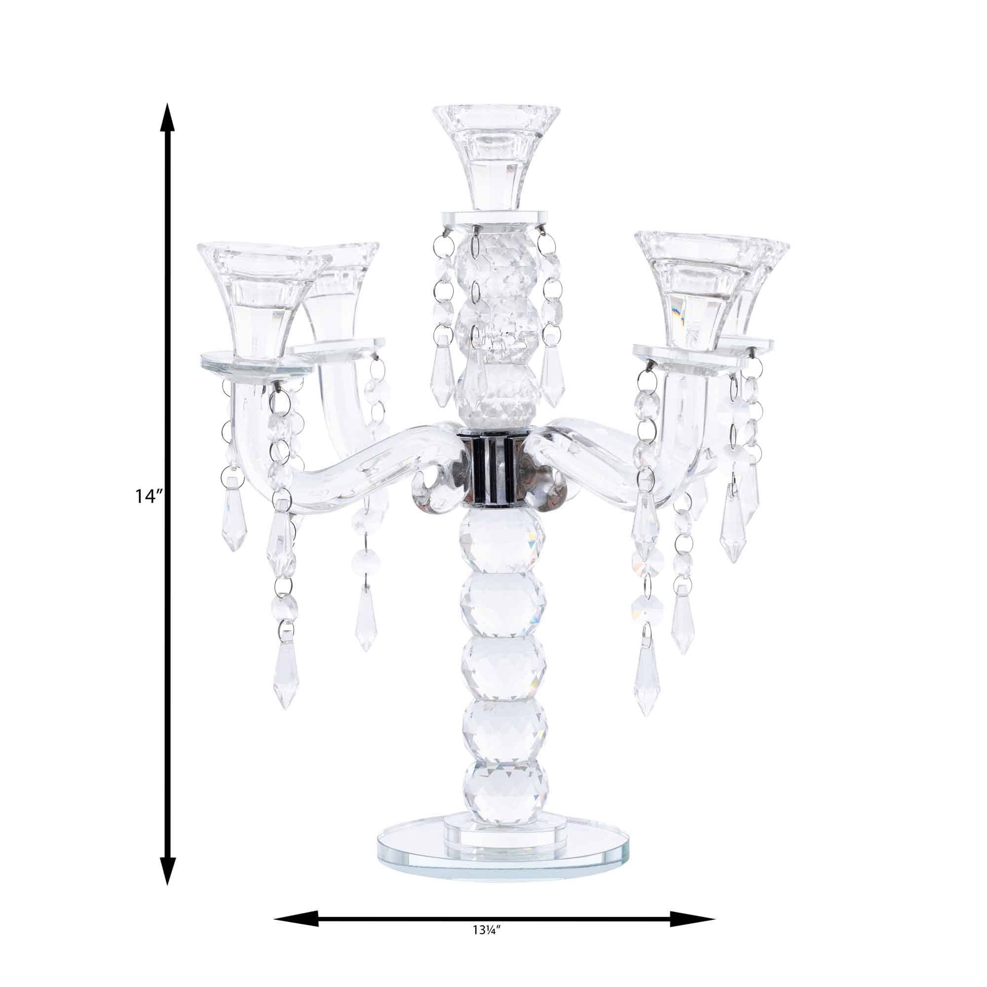 Portofino International Trading, USA - Wholesale Candle Holder - Crystal Four Arm Candelabra2