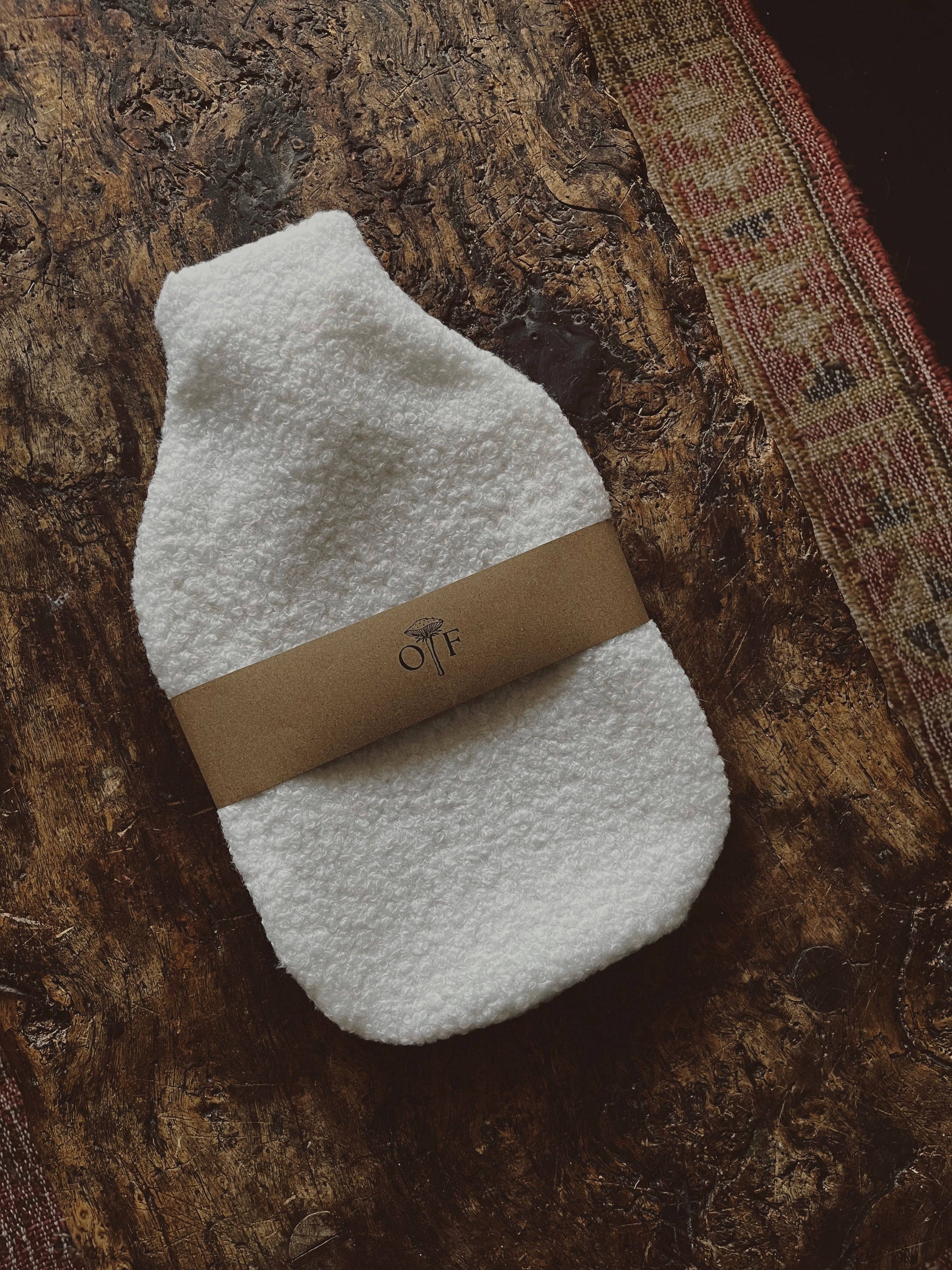 Orla & Fern – wholesale Hot/cold compress – Hot water bottle - Boucle wool - White12