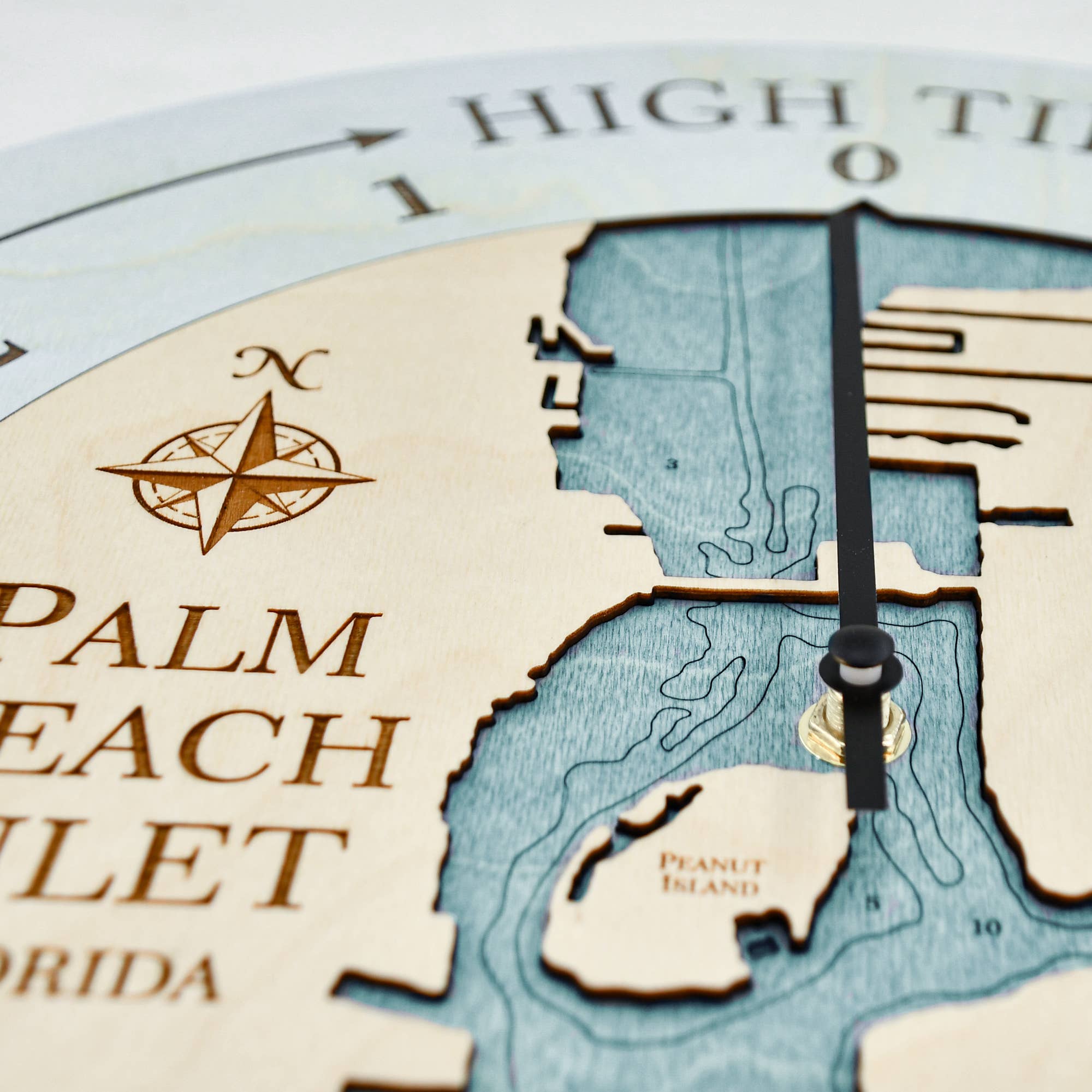 Sea & Soul Nautical Chart Art - Wholesale Wall Clock - Florida East Coast Nautical Chart Tide Clock-Many Locations123