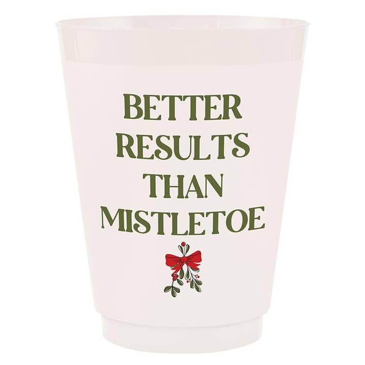 Slant Collections by Creative Brands - Wholesale Disposable Cup - Frost Cups - Better Results Than Mistletoe - 8ct