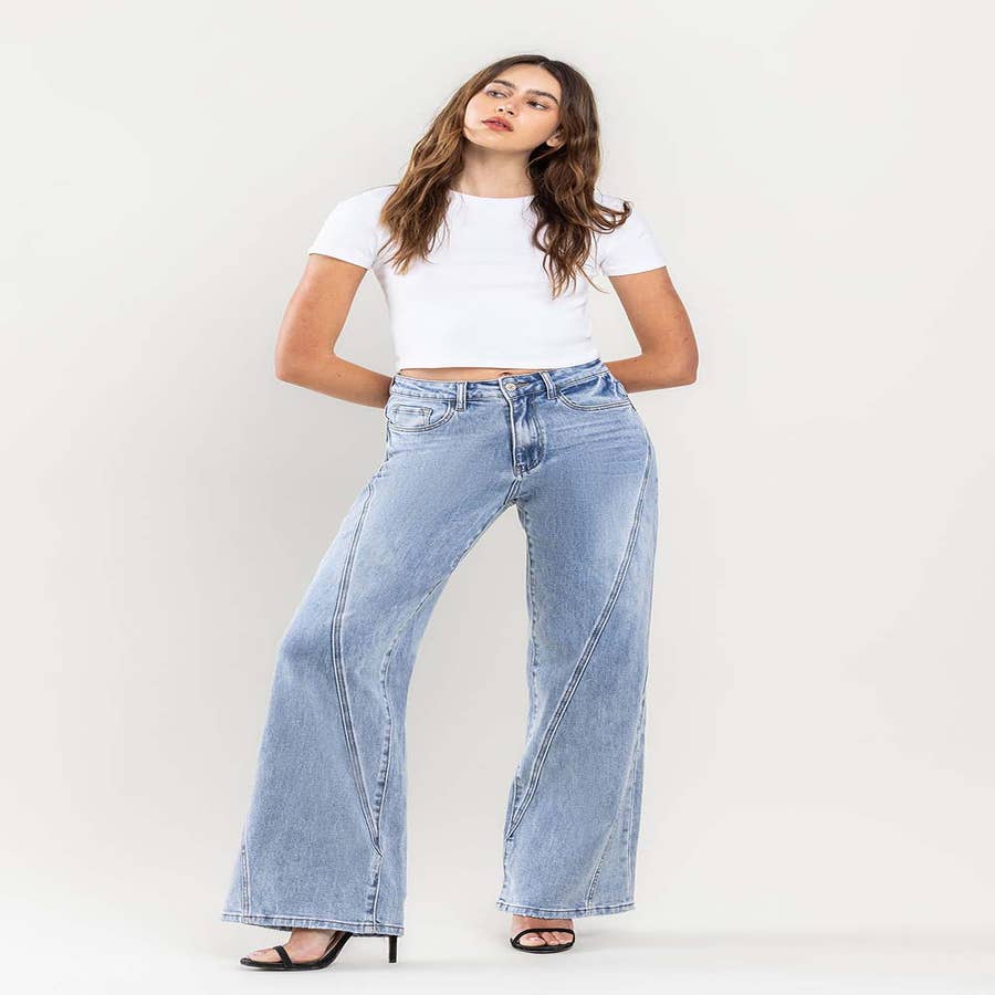 Buy online Women's Plain Wide Leg Jeans from Jeans & jeggings for Women by  Tarama for ₹1159 at 50% off