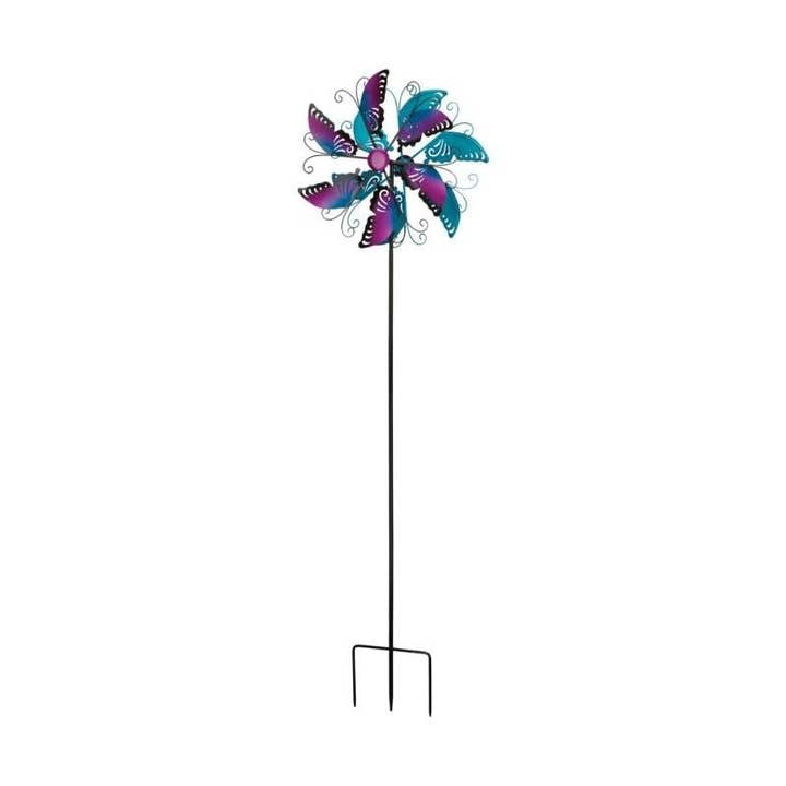 Bear Den - Wholesale Wind spinner - Blue & Purple Butterfly
