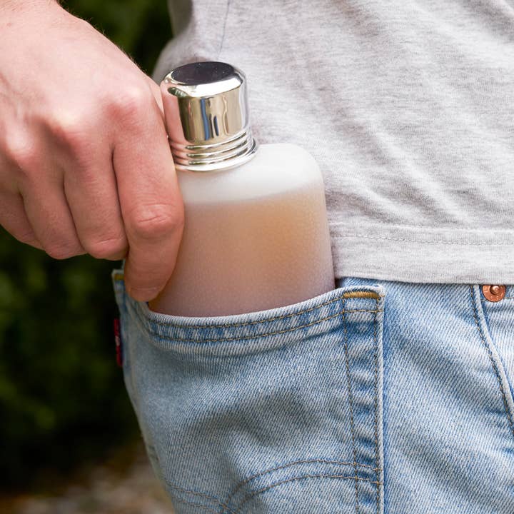 TRUE - Wholesale Flask - Rogue Plastic Flask w Shot Glass Lid ASST COLORS and SIZES6