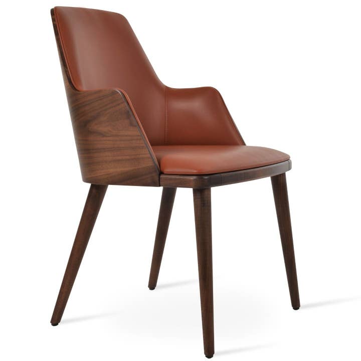 Fauteuil RomaNow, chaises de salle à manger en bois, marron pour la vente par Your Bar Stools