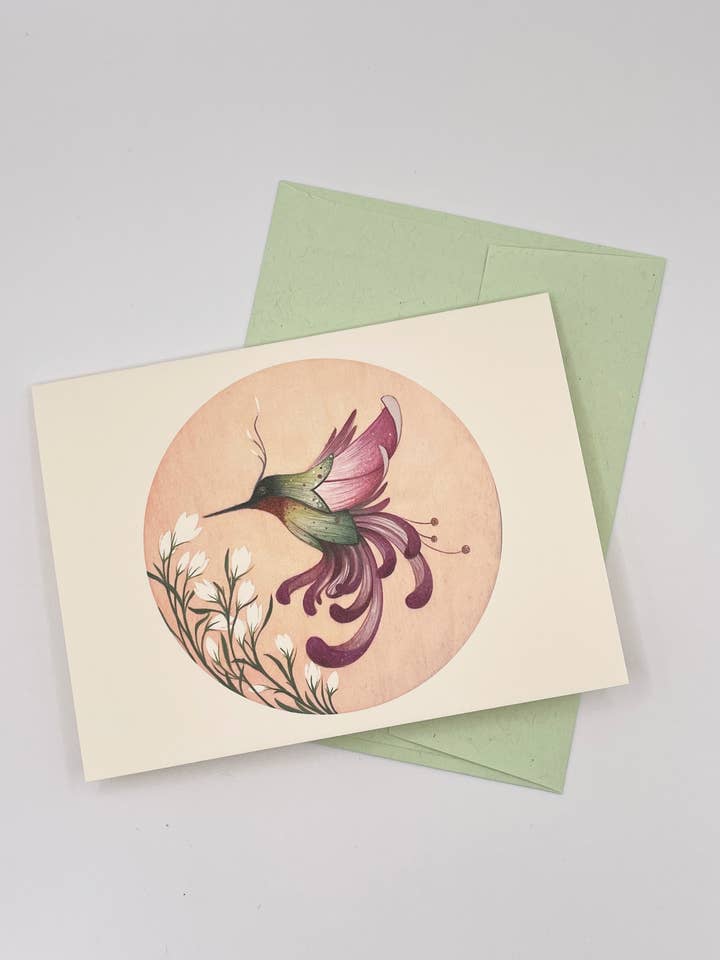 Colibri - Carte de Note pour la vente par Malathip