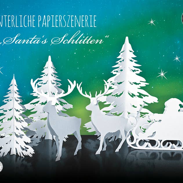 Cena papel de inverno “trenó do Pai Natal” por atacado de URSUS® / Buntpapierfabrik Ludwig Bähr GmbH & Co. KG