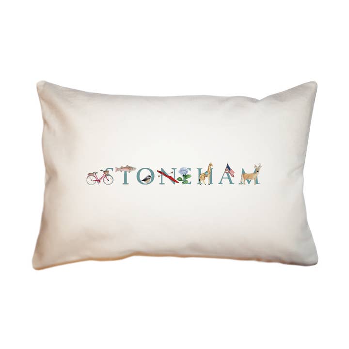 Grand coussin rectangulaire Stoneham pour la vente par Tina Labadini Designs