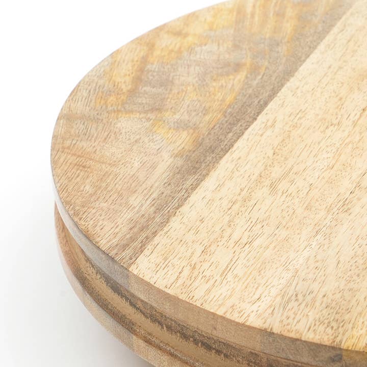 ExpoBazaar – wholesale Decorative plate/dish/bowl – Lazy Susan Tray | Handmade Wooden Lazy Susan Plate | 12"4