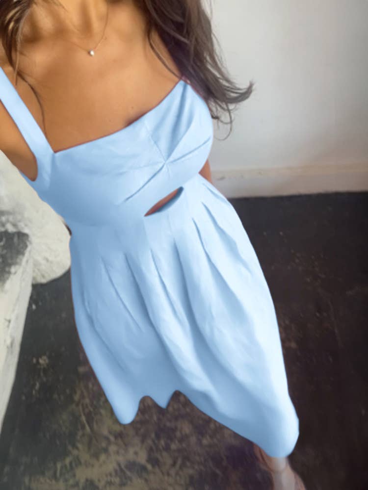 YNIQUE - Vendita all'ingrosso Vestito - Donna - Abito lungo estivo a balze fluido da donna senza maniche2