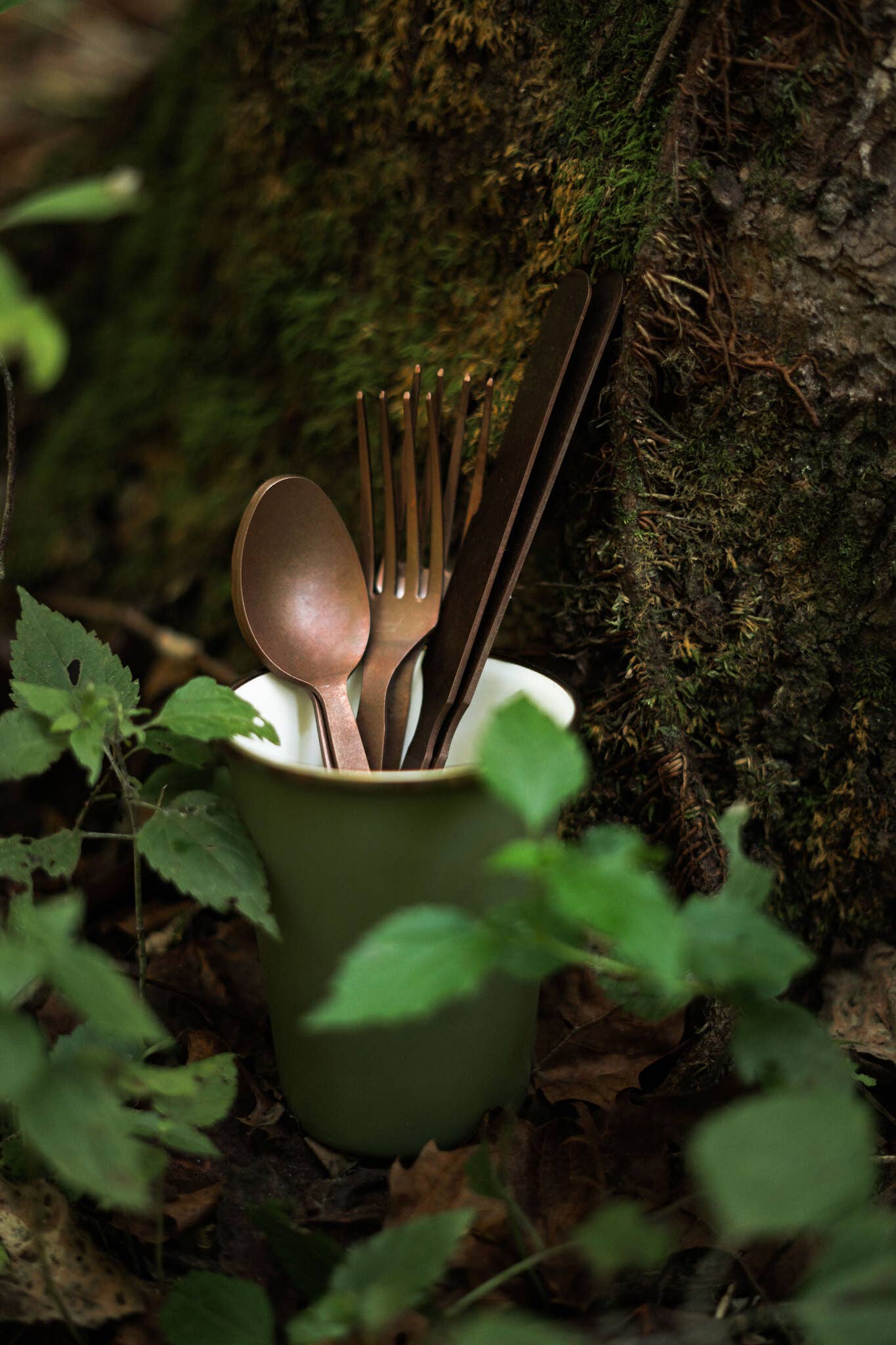 Barebones - Wholesale Drinking Glass/Cup - Enamel 2-Tone Tall Cup Set3