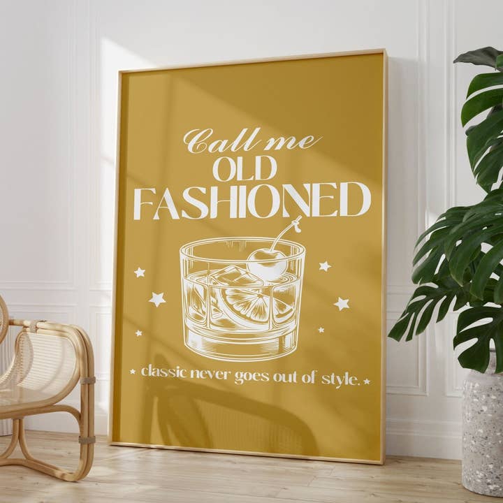 House of Binky - Wholesale Poster - Call Me Old Fashioned Cocktail Poster0