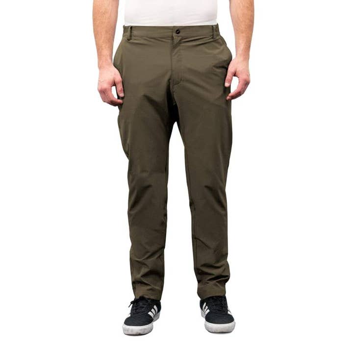 Pantalon de vélo urbain pour le trajet domicile-travail - Olive pour la vente par Urban Cycling Apparel