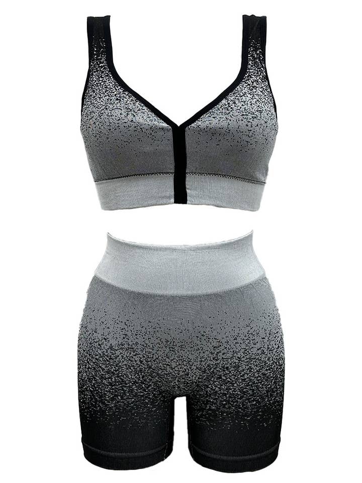 Assorted Bicolor Sport Comfort Bra + Cyclist Set/T33102 for wholesale on Faire1