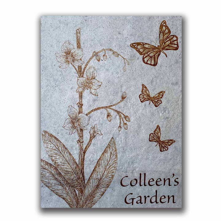 Arte da giardino | Paletto da giardino | Orchidea | 6" X 8" per la vendita all'ingrosso da parte di Art of the Tile