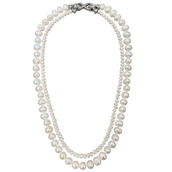 722-01-S | COLLANA D'ACQUA DOLCE CONVERTIBILE A 4 VIE per la vendita all'ingrosso da parte di Girl With A Pearl