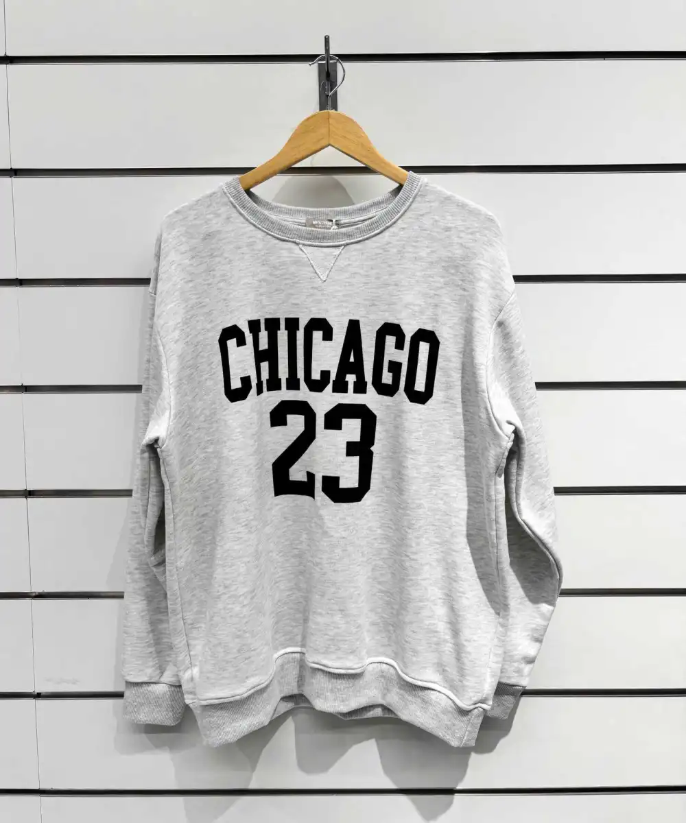 Chilli Girl Collection – wholesale Sweatshirt - Dam – Chicago 23 sweatshirt med rund halsringning4